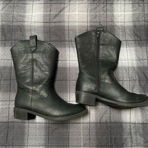 Black Cowboy Boots- Size 13